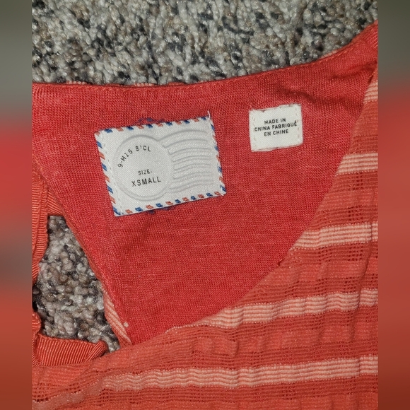 Anthropologie| Postage Postmark Midi Sleeveless Stripped Dress with Pockets - Picture 4 of 7